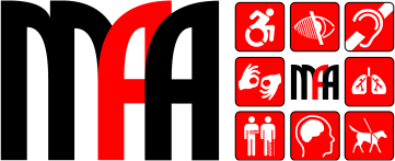 Melbourne Access Audits Logo, with 8 disability types